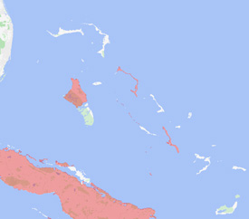 Range map of Tarentola americana